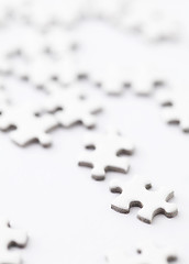 Image showing white jigsaw puzzle