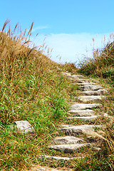 Image showing mountain hiking path