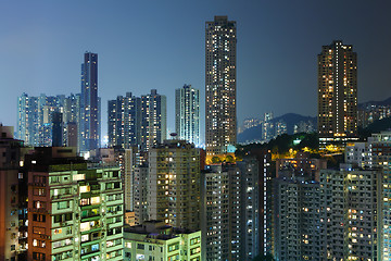 Image showing apartment building at night