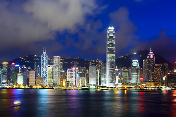 Image showing Hong Kong skyline at night