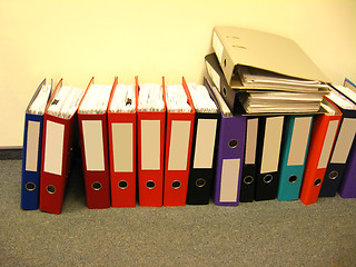 Image showing a lot of folders at office