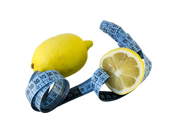 Image showing centimeter shell and yellow lemon  