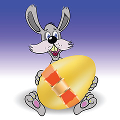 Image showing rabbit and easter egg