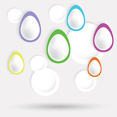 Image showing  easter eggs paper  background