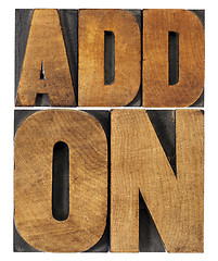 Image showing addon (add-on) in wood type