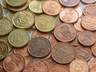 Image showing Euro coins