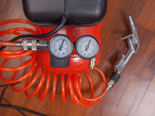 Image showing Air compressor manometer