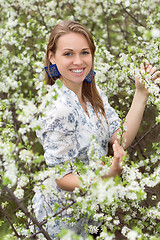 Image showing Beautiful smiling blond lady