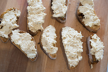 Image showing Appetizers with Camembert