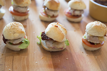 Image showing mini hamburgers