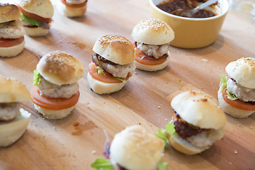 Image showing mini hamburgers