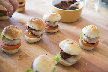 Image showing mini hamburgers