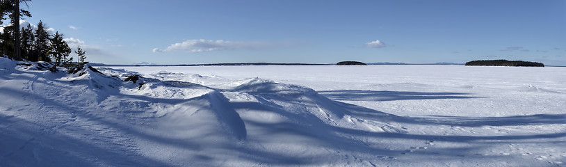 Image showing frozen lake and blue sky