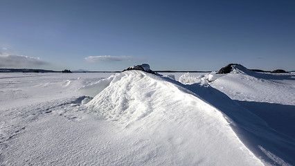 Image showing frozen lake and blue sky