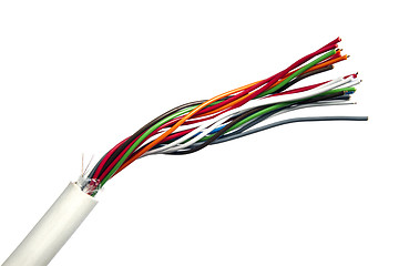 Image showing colorful electrical wire 