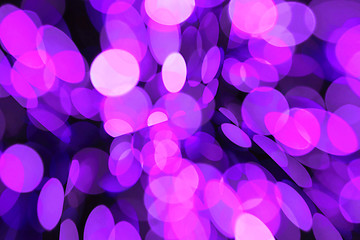 Image showing Lilac unfocused lights abstract background