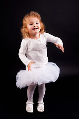 Image showing 2 years old girl in white