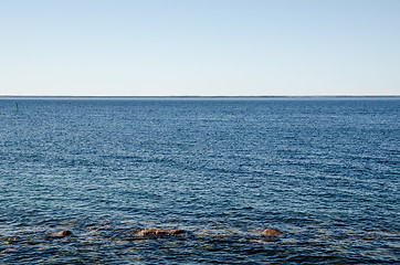 Image showing Background of clear blue water