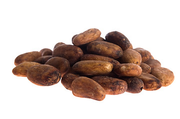 Image showing Cacao beans isolated on white background