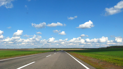 Image showing asphalted road and the blue sky