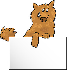 Image showing cartoon dog with board or card design