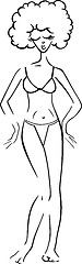 Image showing pretty woman in bikini or swimsuit