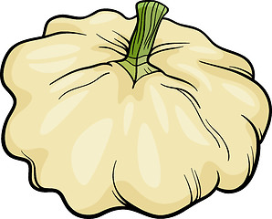 Image showing patison vegetable cartoon illustration
