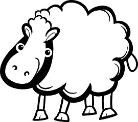 Image showing sheep farm animal cartoon for coloring