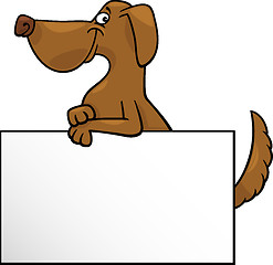 Image showing cartoon dog with board or card design