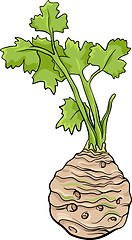 Image showing celery vegetable cartoon illustration