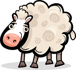 Image showing sheep farm animal cartoon illustration