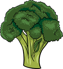 Image showing broccoli vegetable cartoon illustration