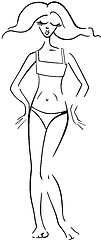 Image showing pretty woman in bikini or swimsuit