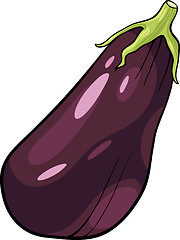 Image showing eggplant vegetable cartoon illustration