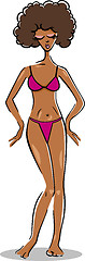 Image showing pretty woman in bikini or swimsuit