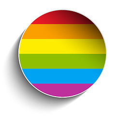 Image showing Gay Flag Circle Striped Sticker