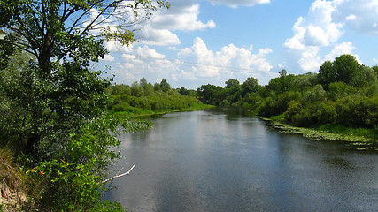Image showing beautiful landscape with river