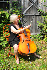 Image showing Female cellist.