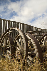 Image showing Wagon wheels