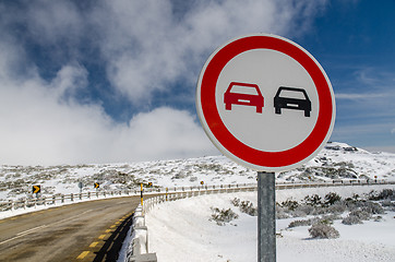 Image showing Overtake Forbidden Sign