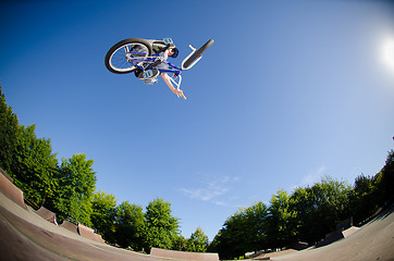 Image showing High BMX jump