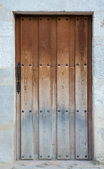 Image showing Old wooden entrance door