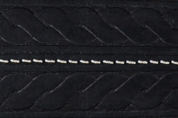 Image showing Closeup on a leather texture