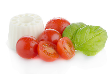 Image showing Fresh white cheese