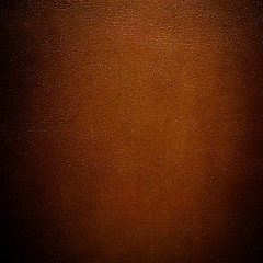 Image showing Brown leather texture closeup