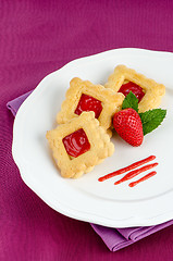 Image showing Strawberry  cookies