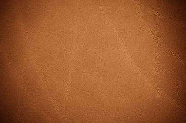 Image showing Brown leather texture closeup