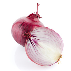 Image showing Red sliced onion