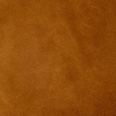 Image showing Brown leather texture closeup