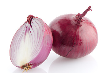 Image showing Red sliced onion